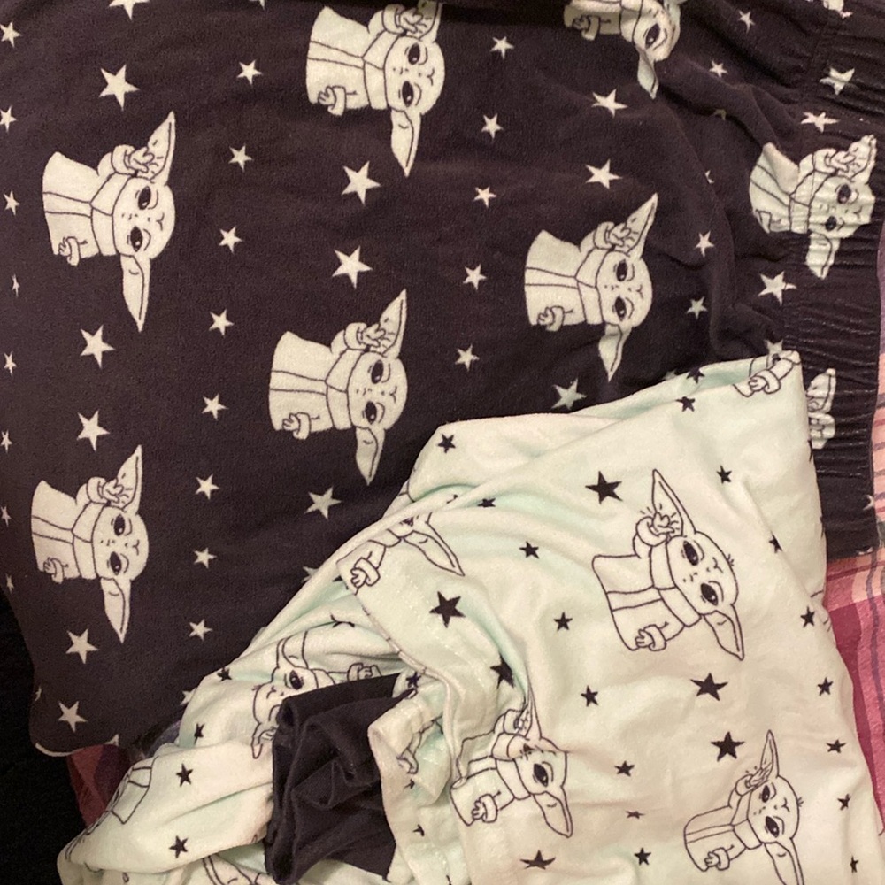 baby yoda pjs top and bottoms worn once